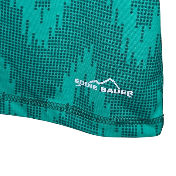 Eddie Bauer Womens Geo Print Smooth Mid Layer Quarter Zip Pullover Top Medium - Picture 4 of 9